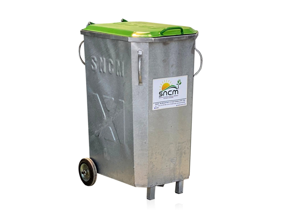 Galvanized waste container 360L