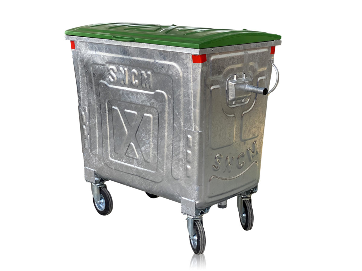 Galvanized waste container 770L -2