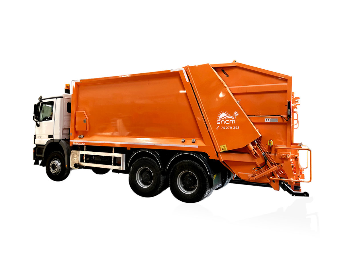 22 m3 rear loading hydraulic garbage compactor